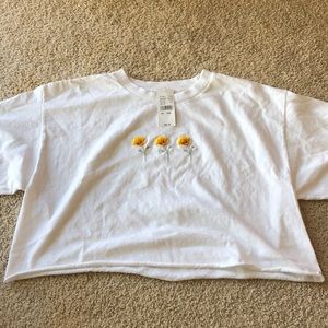 JOHN GALT FLOWER CROPPED SHIRT